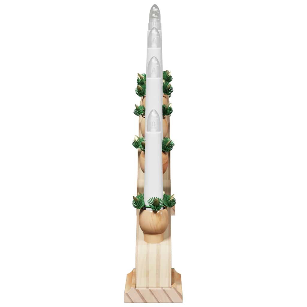 Arco di candele natalizie con 10 candele LED, marrone, 47 x 5 x 29 cm