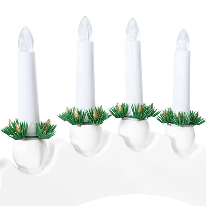 Arco di candele natalizie con 10 candele LED, bianco, 47 x 5 x 29 cm