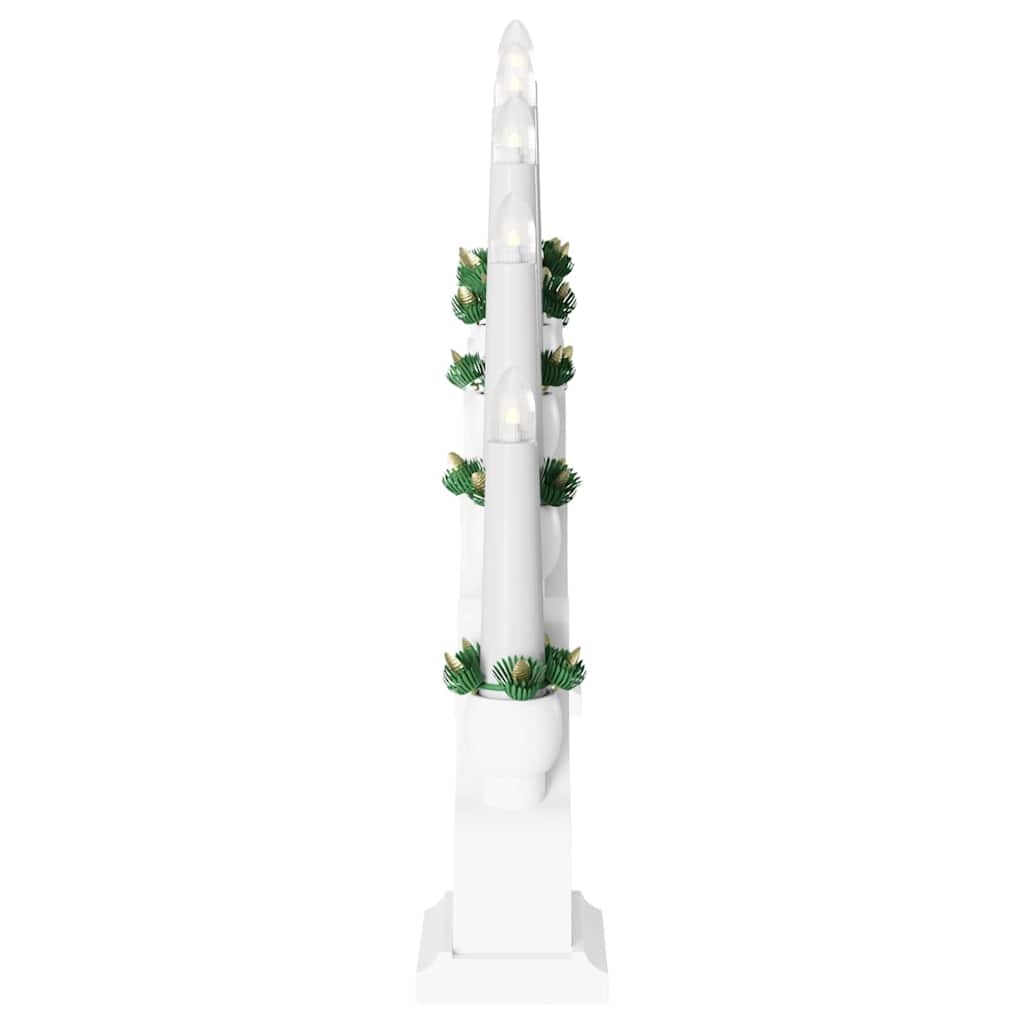 Arco di candele natalizie con 10 candele LED, bianco, 47 x 5 x 29 cm