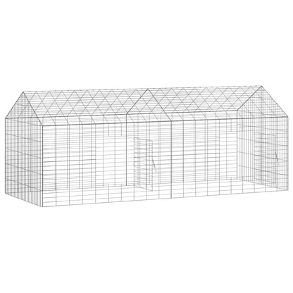 Hasenkäfig Silber 400 x 78 x 78 cm Verzinkter Stahl