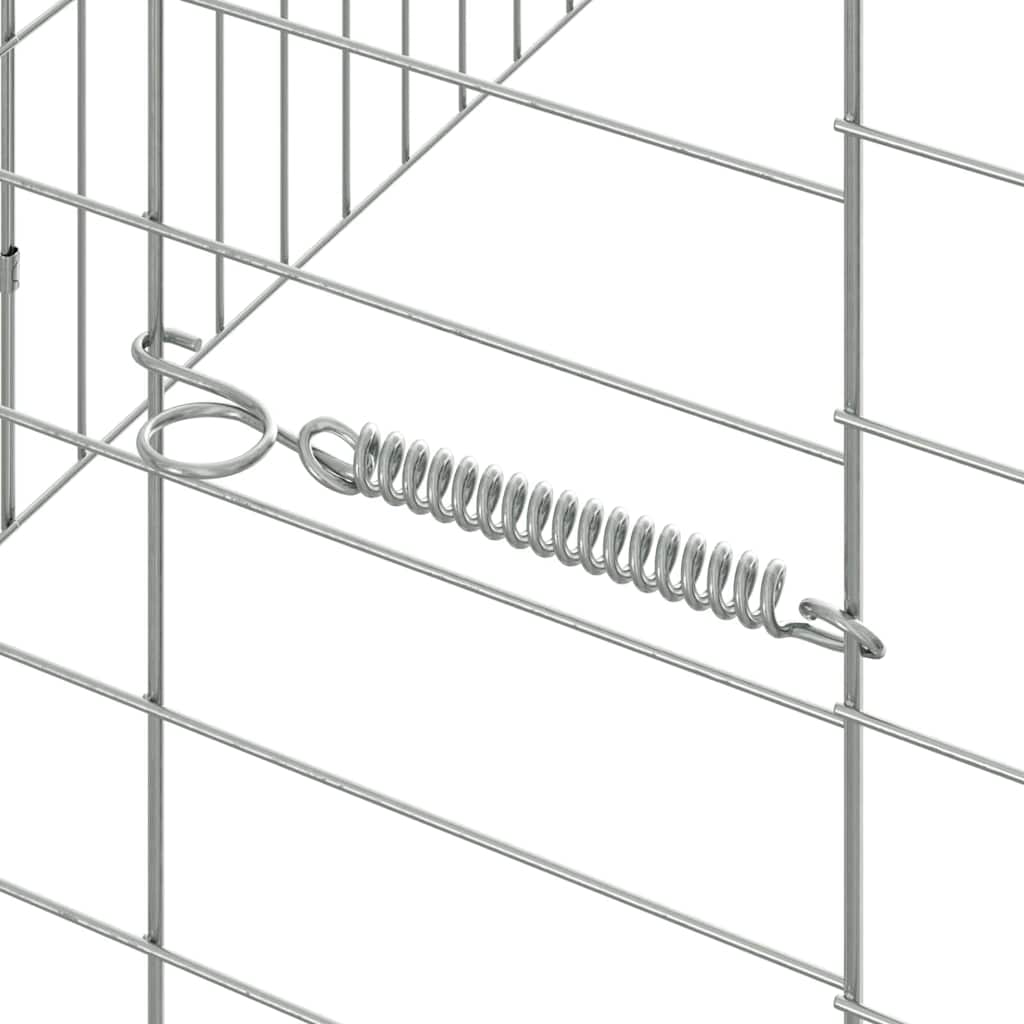 Hasenkäfig Silber 400 x 78 x 78 cm Verzinkter Stahl