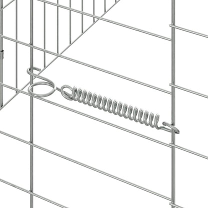 Hasenkäfig Silber 400 x 78 x 78 cm Verzinkter Stahl