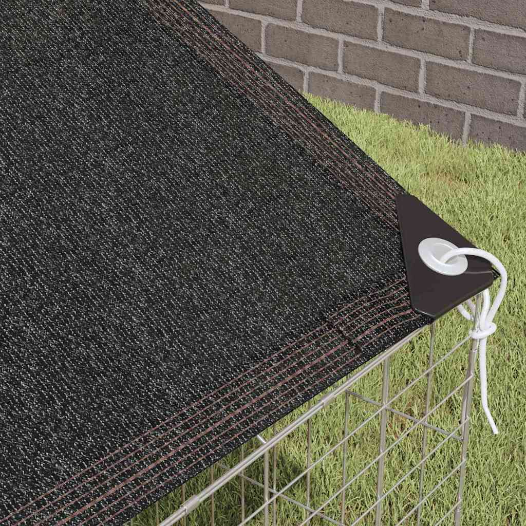 Gabbia per conigli, argento, 400 x 78 x 78 cm, acciaio zincato