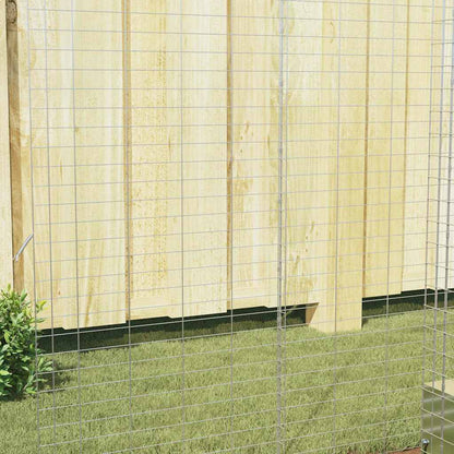 Hasenkäfig Silber 400 x 100 x 210 cm Verzinkter Stahl