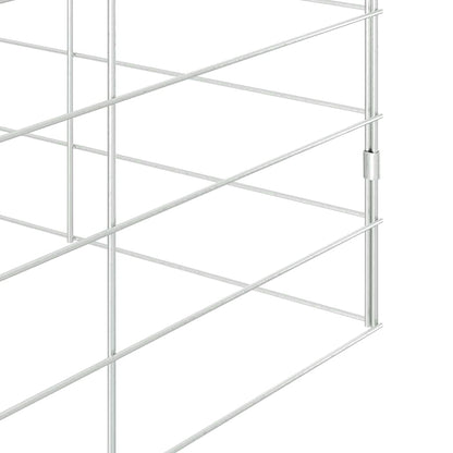 Hasenkäfig Silber 400 x 100 x 210 cm Verzinkter Stahl