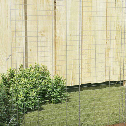 Hasenkäfig Silber 400 x 100 x 210 cm Verzinkter Stahl