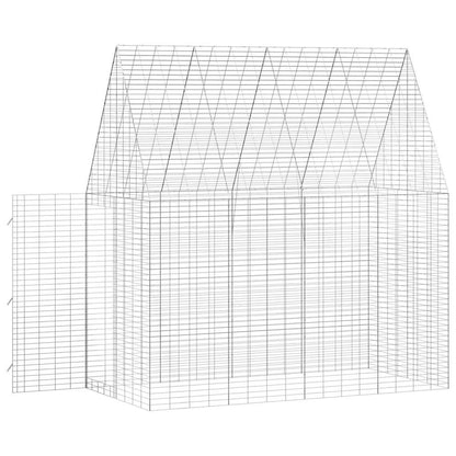 Hasenkäfig Silber 400 x 100 x 210 cm Verzinkter Stahl