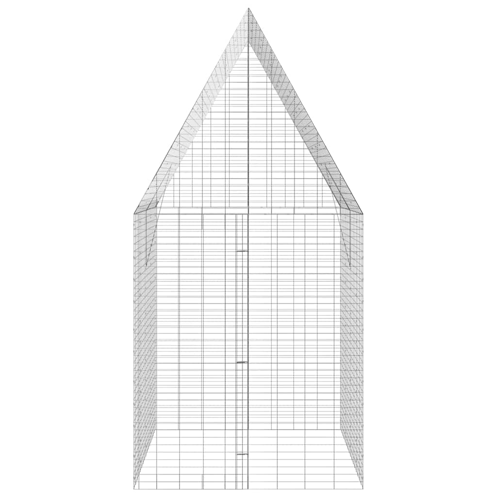 Hasenkäfig Silber 400 x 100 x 210 cm Verzinkter Stahl