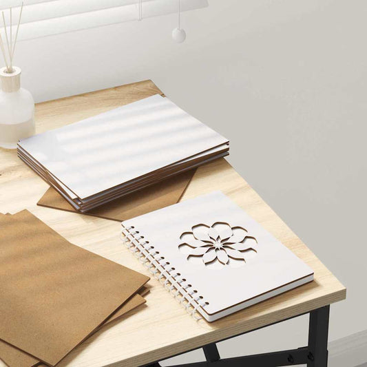 Dekoplatten 12 pcs Weiß 15 x 21 x 0,27 cm Holzwerkstoff