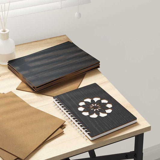 Dekoplatten 12 pcs Schwarz Eichen-Optik 15 x 21 x 0,27 cm