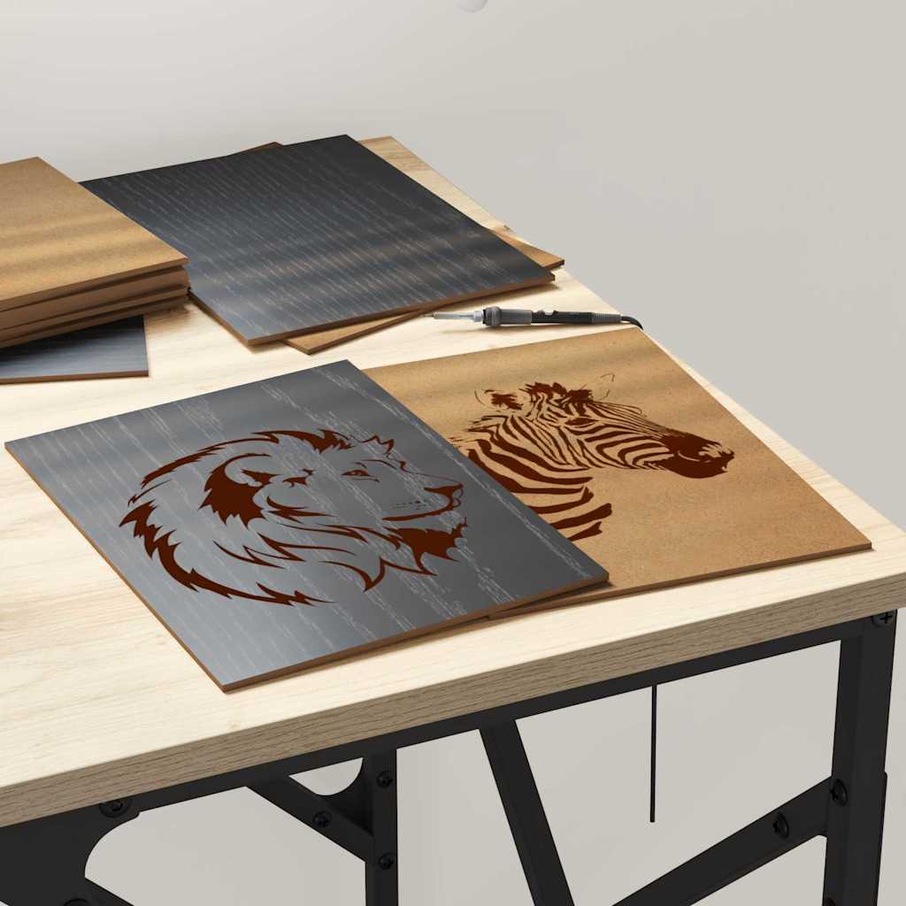 Dekoplatten 12 pcs Schwarz Eichen-Optik 15 x 21 x 0,27 cm