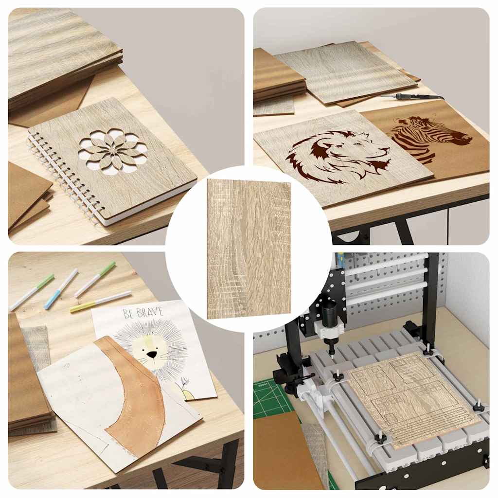 Dekoplatten 12 pcs Sonoma-Eiche 15 x 21 x 0,27 cm Holzwerkstoff