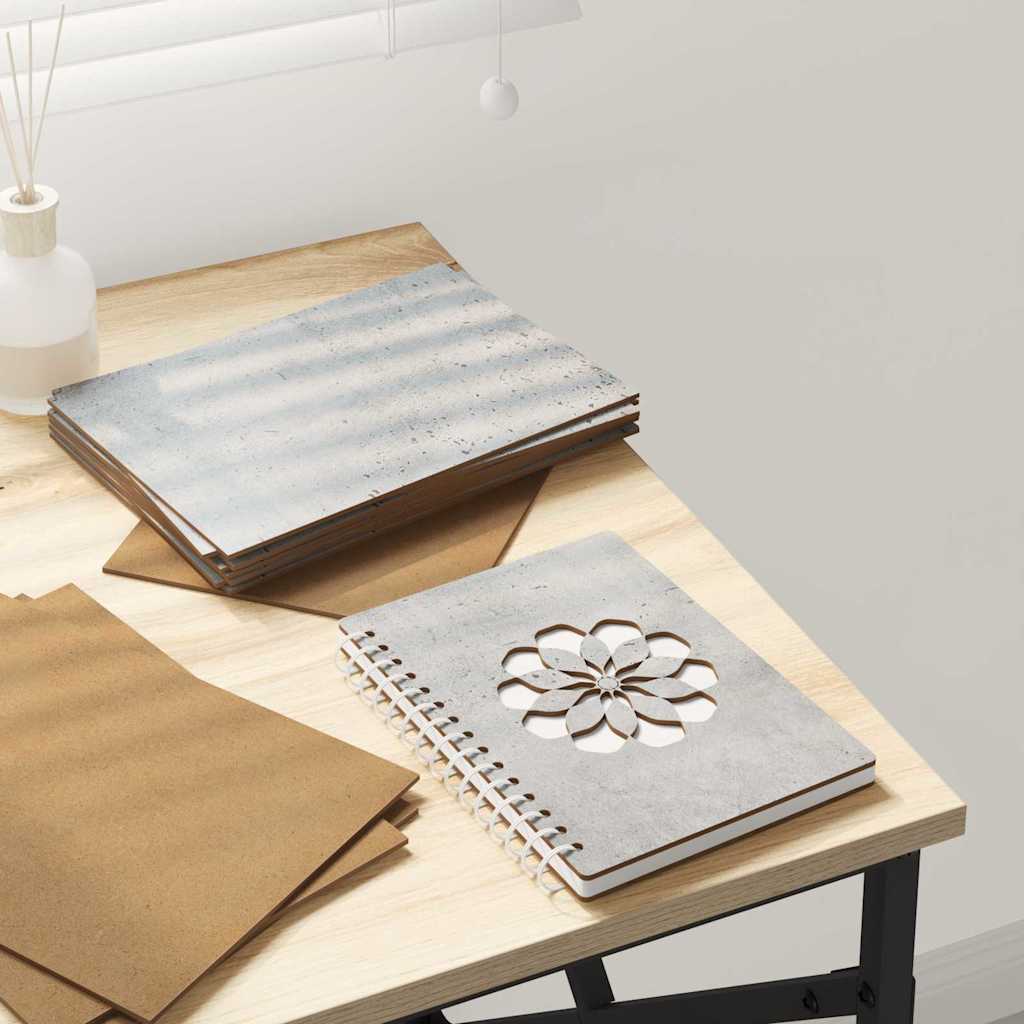 Dekoplatten 150 pcs Beton Grau 15 x 21 x 0,27 cm Holzwerkstoff