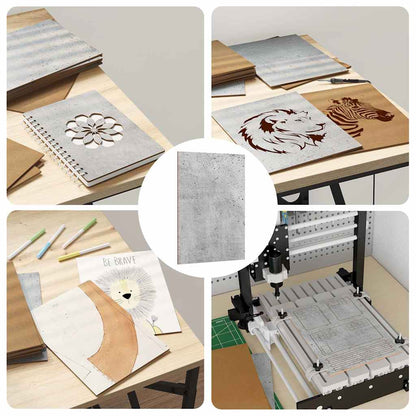 Dekoplatten 150 pcs Beton Grau 15 x 21 x 0,27 cm Holzwerkstoff