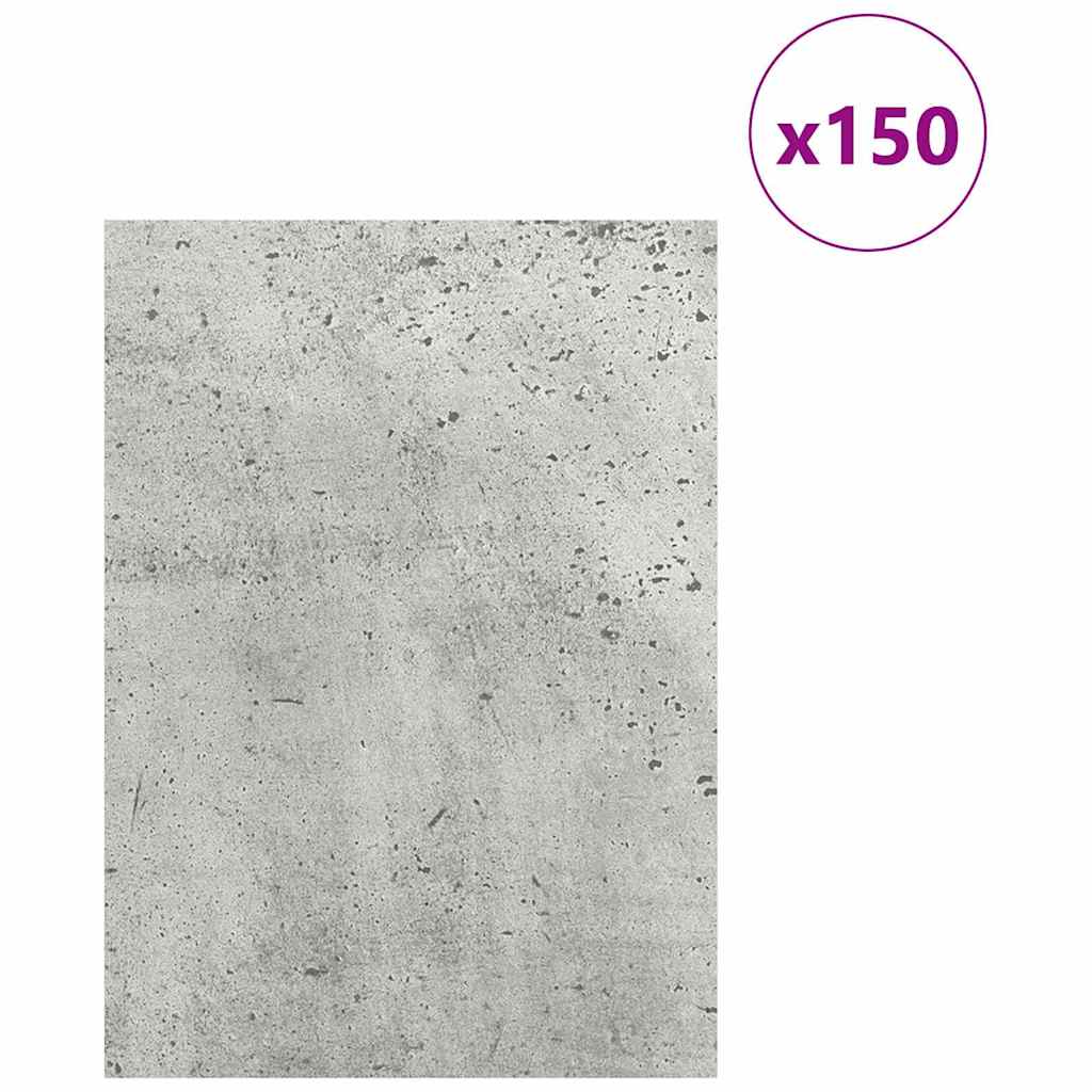 Dekoplatten 150 pcs Beton Grau 15 x 21 x 0,27 cm Holzwerkstoff