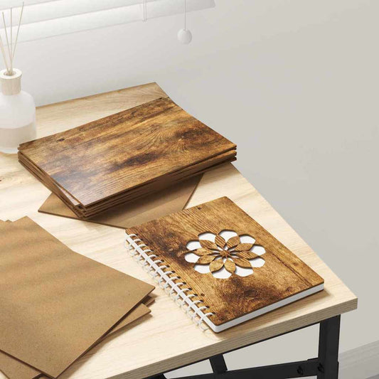 Dekoplatten 12 pcs Geräucherte Eiche 15 x 21 x 0,27 cm