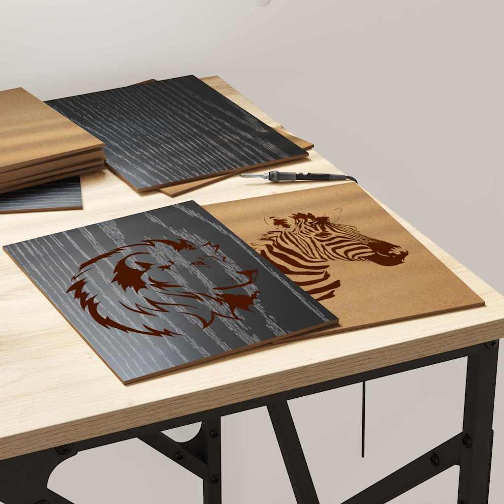 Dekoplatten 150 pcs Schwarz Eichen-Optik 21 x 30 x 0,27 cm