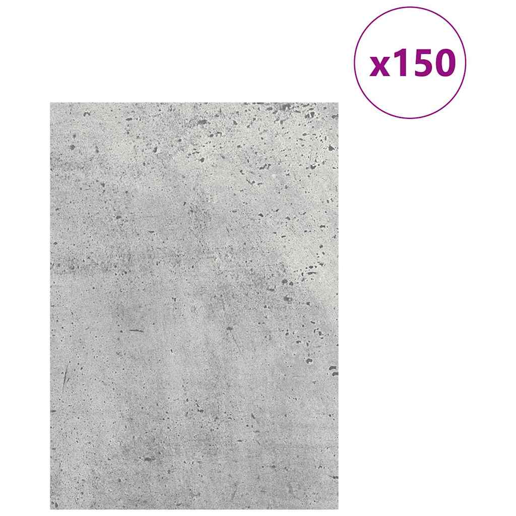 Dekoplatten 150 pcs Beton Grau 21 x 30 x 0,27 cm Holzwerkstoff