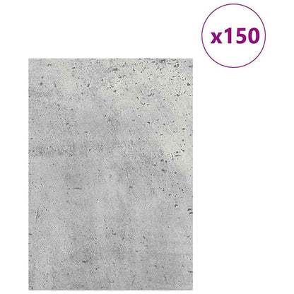 Dekoplatten 150 pcs Beton Grau 21 x 30 x 0,27 cm Holzwerkstoff