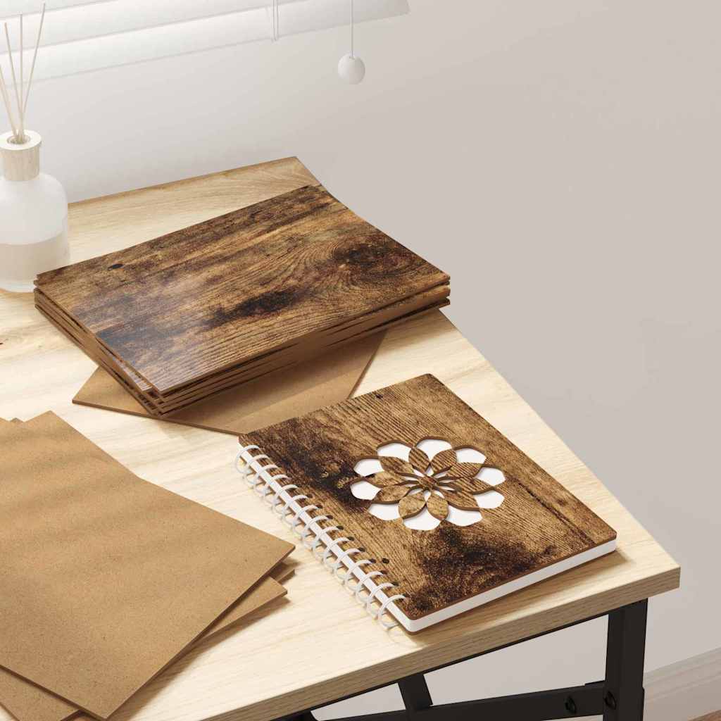 Dekoplatten 12 pcs Geräucherte Eiche 21 x 30 x 0,27 cm