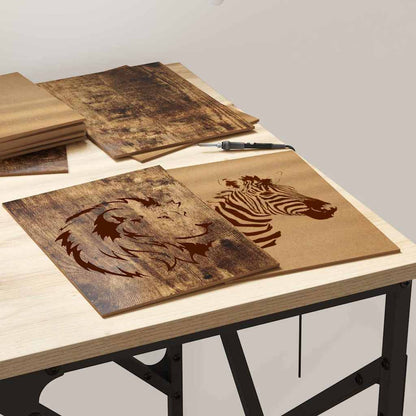 Dekoplatten 12 pcs Geräucherte Eiche 21 x 30 x 0,27 cm