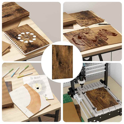 Dekoplatten 12 pcs Geräucherte Eiche 21 x 30 x 0,27 cm