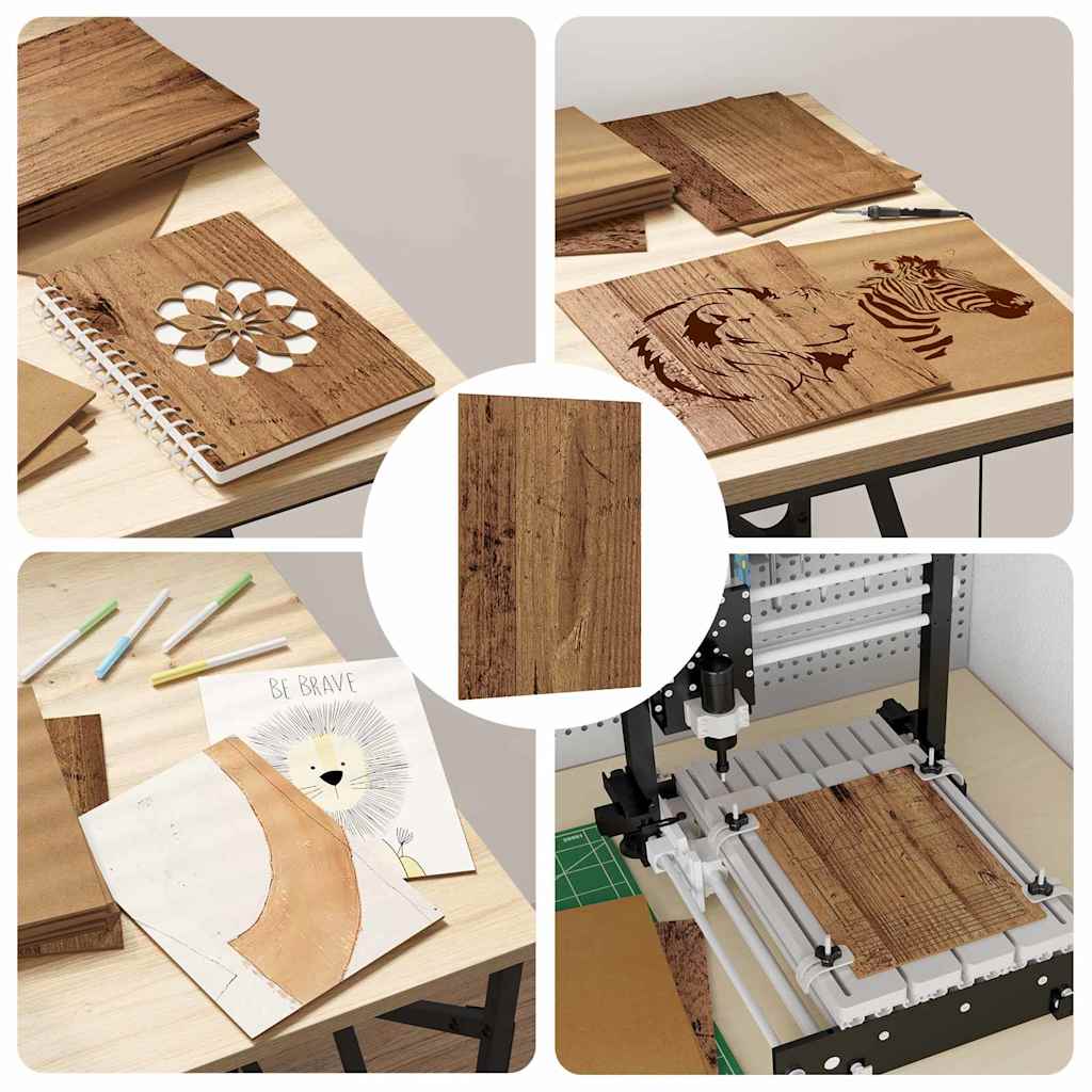 Dekoplatten 150 pcs Altholz 21 x 30 x 0,27 cm Holzwerkstoff