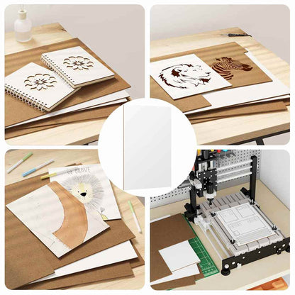 Dekoplatten 12 pcs Weiß 30 x 42 x 0,27 cm Holzwerkstoff