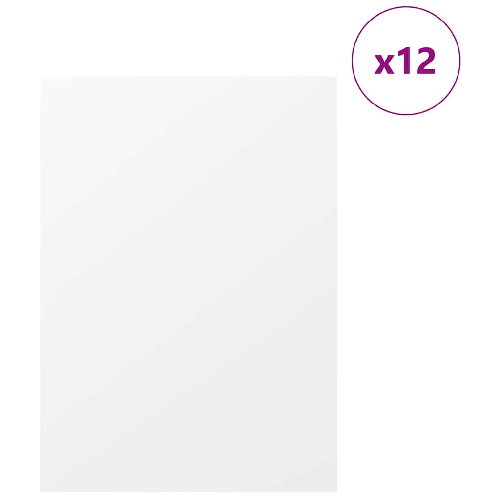 Dekoplatten 12 pcs Weiß 30 x 42 x 0,27 cm Holzwerkstoff