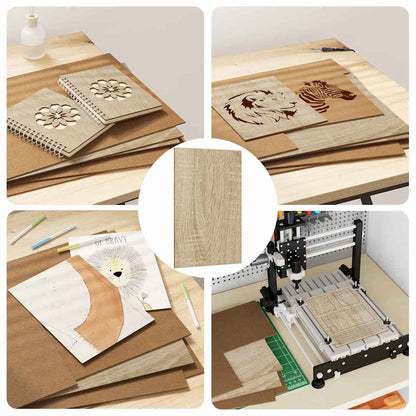 Dekoplatten 50 pcs Sonoma-Eiche 30 x 42 x 0,27 cm Holzwerkstoff