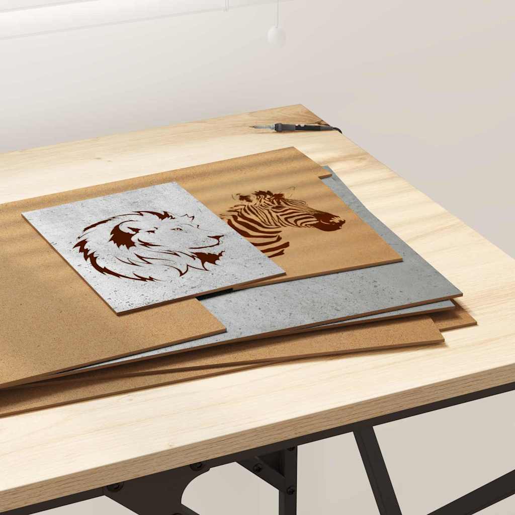 Dekoplatten 50 pcs Beton Grau 30 x 42 x 0,27 cm Holzwerkstoff