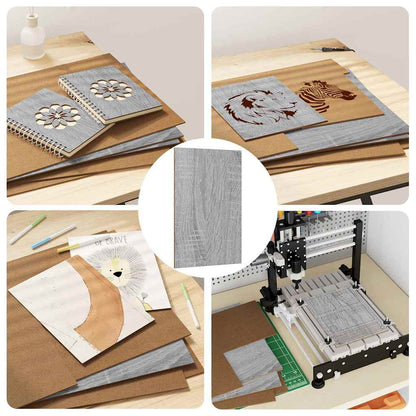 Dekoplatten 12 pcs Graues Sonoma 30 x 42 x 0,27 cm