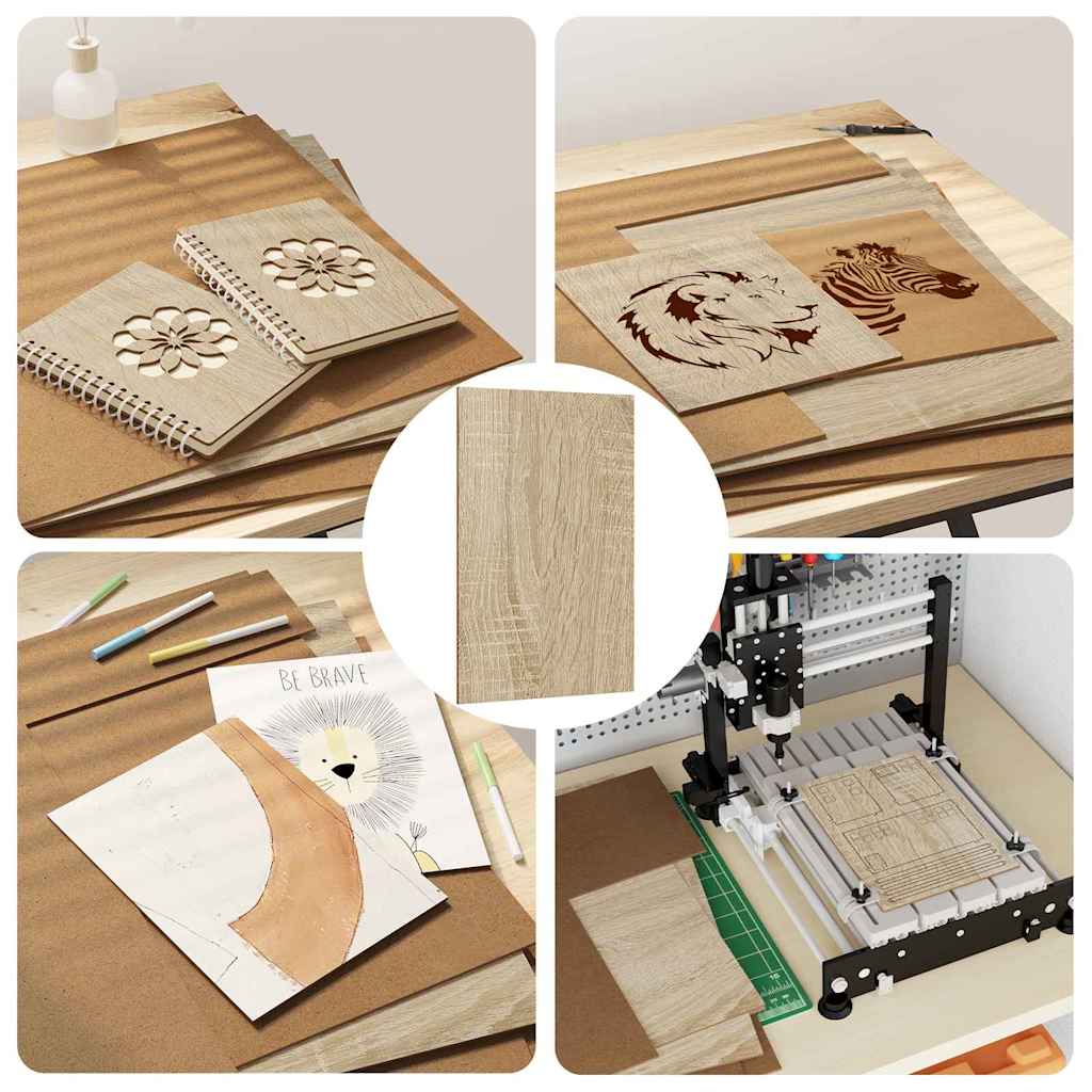 Dekoplatten 50 pcs Sonoma-Eiche 40 x 60 x 0.27 cm Holzwerkstoff