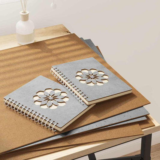 Dekoplatten 50 pcs Beton Grau 40 x 60 x 0.27 cm Holzwerkstoff