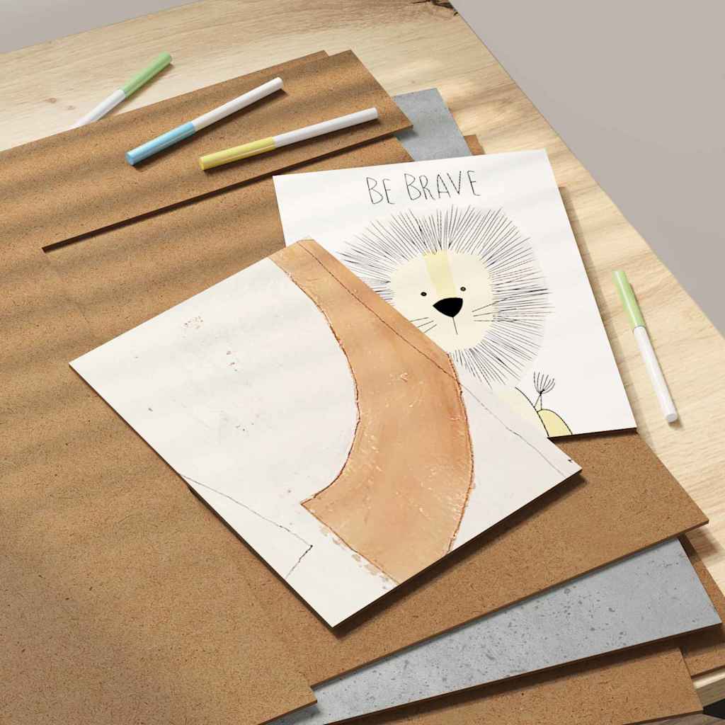 Dekoplatten 50 pcs Beton Grau 40 x 60 x 0.27 cm Holzwerkstoff