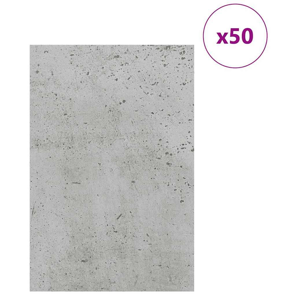 Dekoplatten 50 pcs Beton Grau 40 x 60 x 0.27 cm Holzwerkstoff