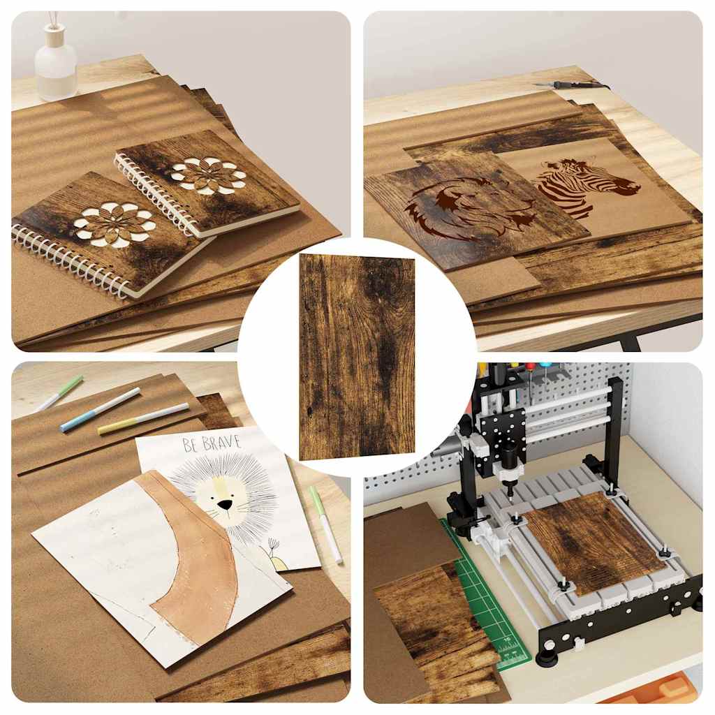 Dekoplatten 12 pcs Geräucherte Eiche 40 x 60 x 0.27 cm