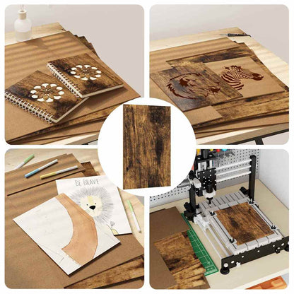 Dekoplatten 12 pcs Geräucherte Eiche 40 x 60 x 0.27 cm