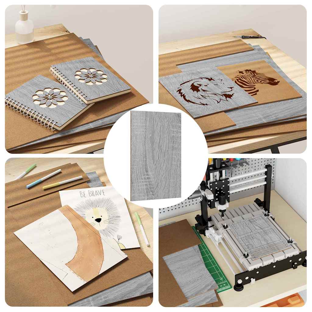 Dekoplatten 12 pcs Graues Sonoma 40 x 60 x 0.27 cm