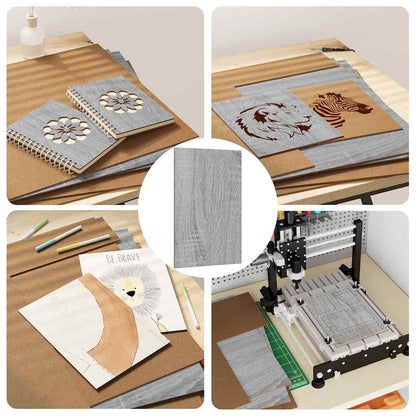 Dekoplatten 12 pcs Graues Sonoma 40 x 60 x 0.27 cm