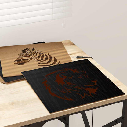 Dekoplatten 12 pcs Schwarz Eichen-Optik 30 x 30 x 0,27 cm