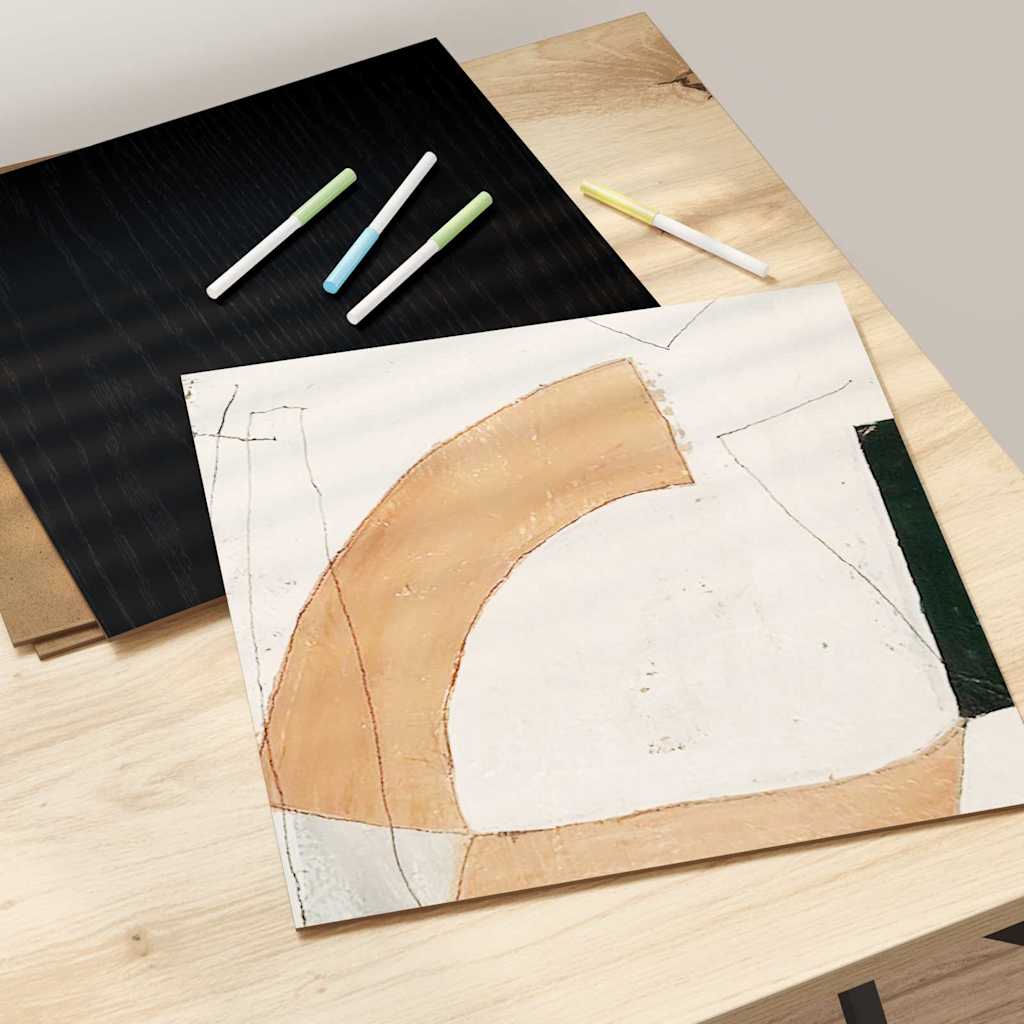 Dekoplatten 12 pcs Schwarz Eichen-Optik 30 x 30 x 0,27 cm