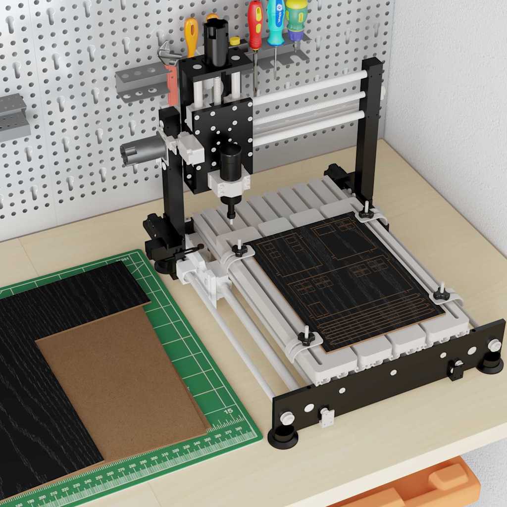 Dekoplatten 12 pcs Schwarz Eichen-Optik 30 x 30 x 0,27 cm