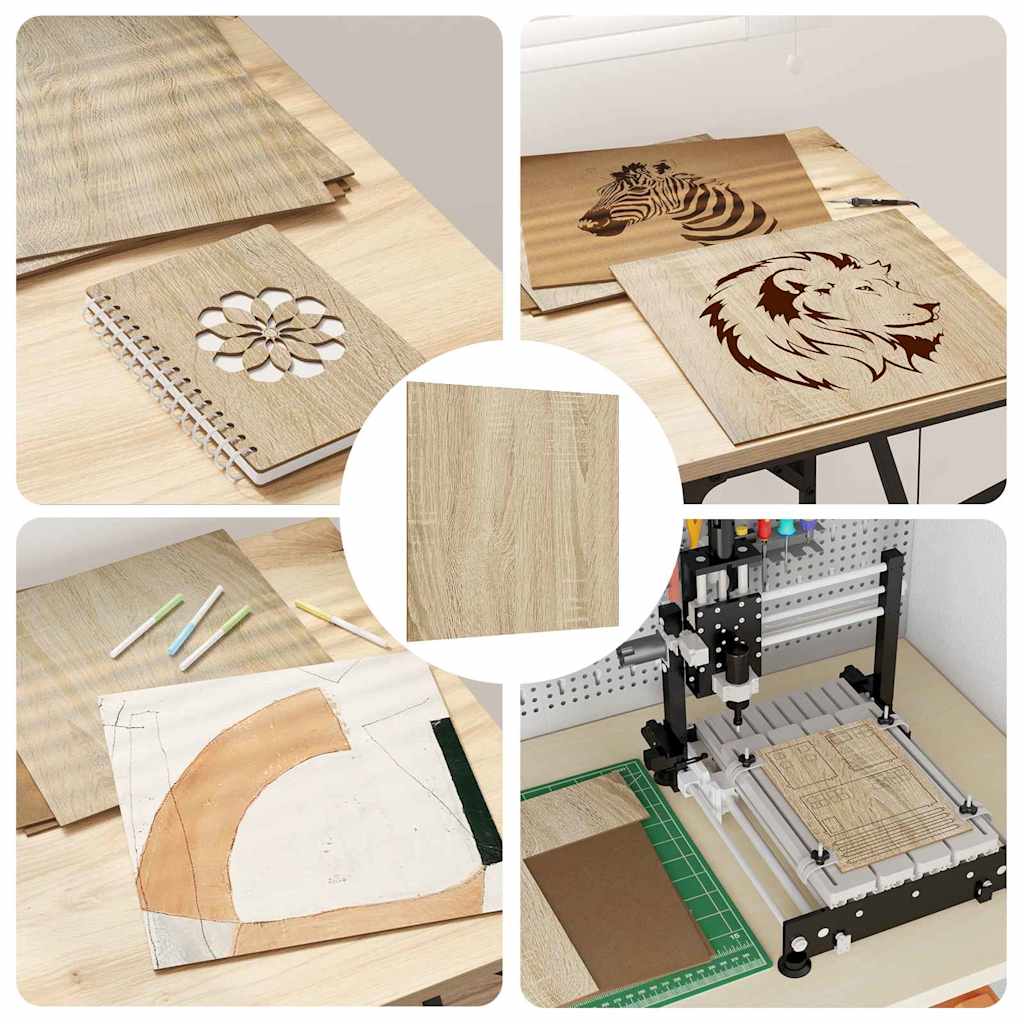 Dekoplatten 12 pcs Sonoma-Eiche 30 x 30 x 0,27 cm Holzwerkstoff