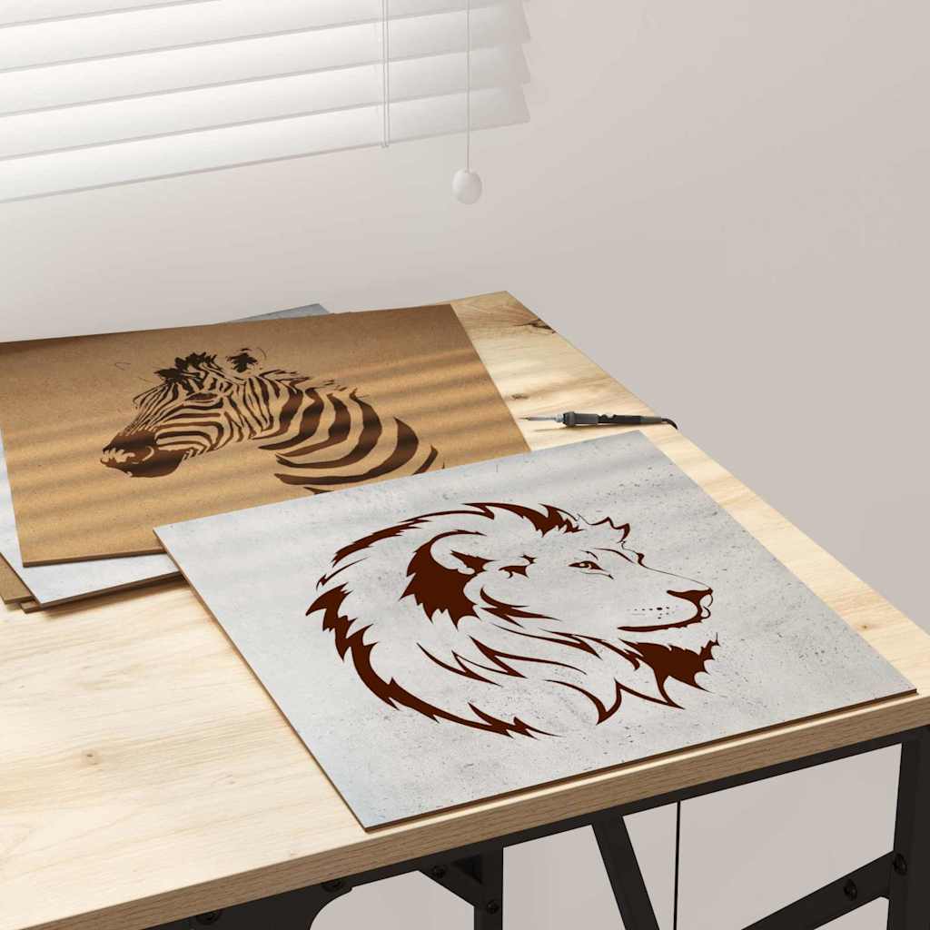 Dekoplatten 12 pcs Beton Grau 30 x 30 x 0,27 cm Holzwerkstoff