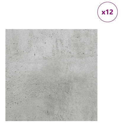 Dekoplatten 12 pcs Beton Grau 30 x 30 x 0,27 cm Holzwerkstoff