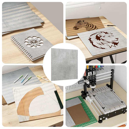 Dekoplatten 50 pcs Beton Grau 30 x 30 x 0,27 cm Holzwerkstoff