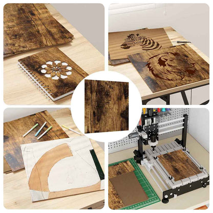 Dekoplatten 12 pcs Geräucherte Eiche 30 x 30 x 0,27 cm