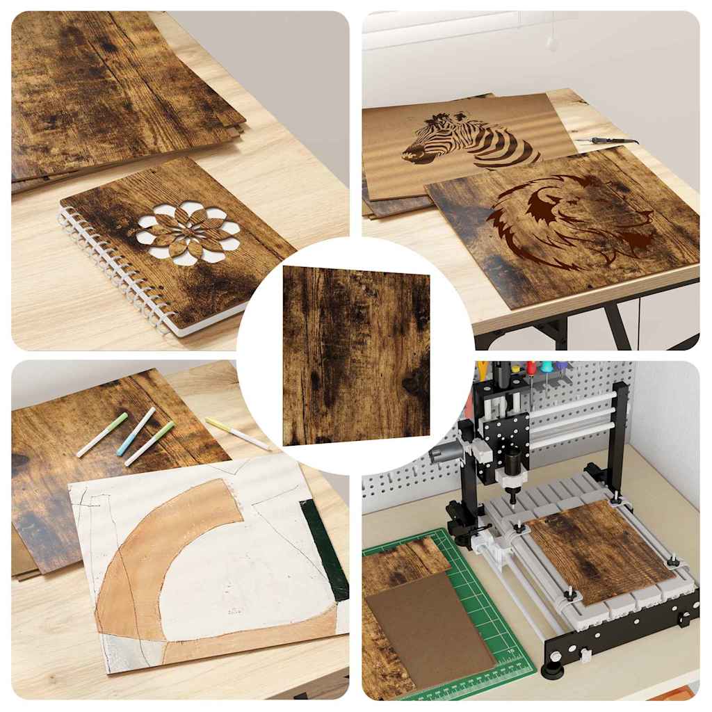 Dekoplatten 50 pcs Geräucherte Eiche 30 x 30 x 0,27 cm