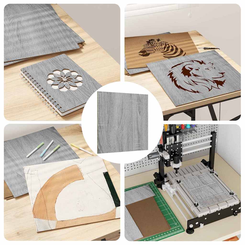 Dekoplatten 50 pcs Graues Sonoma 30 x 30 x 0,27 cm